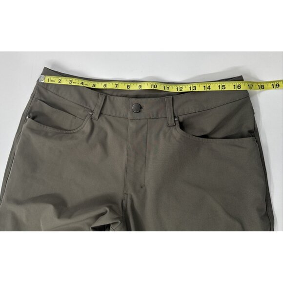 Lululemon Pants Mens 33 ABC 5 Pocket Slim Fit Warpstreme Stretch Green LM5ADFS - Picture 6 of 9